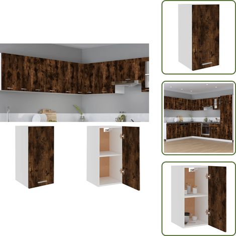 Hängeschrank Räuchereiche 29,5x31x60 cm Holzwerkstoff - Küchenschrank - Hängeschrank - Holzschrank - Wohnwandregal - Aufbewahrungsschrank (1/5)