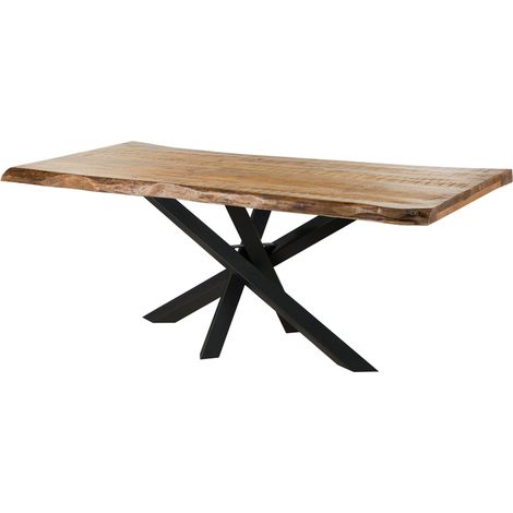 Baumtisch Mango 200x100x79 natur lackiert / Mikado-Beine anthrazit matt FREEFORM 5