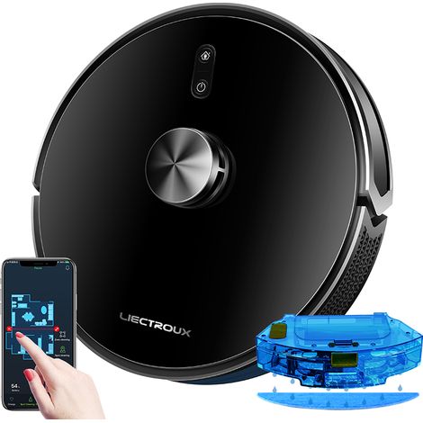 Liectroux – Aspirateur robot laveur X6 6500Pa – Navigation Laser LiDAR – Nettoyage sec et humide – Contrôle APP – Recharge automatique – 400ml collecteur (1/5)