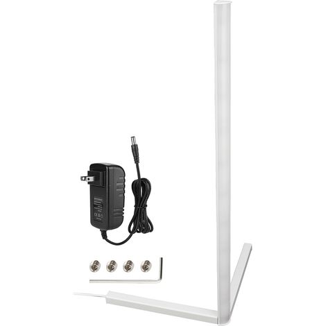 Lampadaire d'angle LED vertical blanc coquille pour salon chambre salle à manger, éclairage chaud blanc, 100-240V, décoration intérieure (1/5)