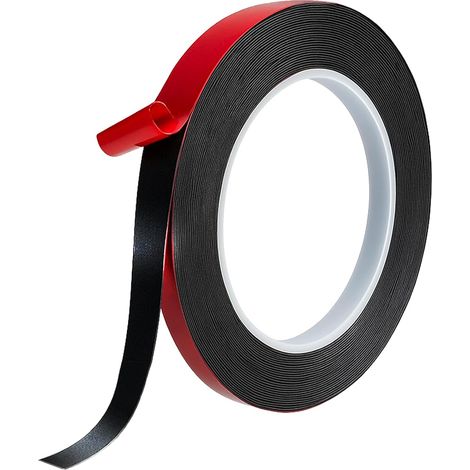Ruban Adhésif Double Face, 10MM10M Acrylique Extra Fort Tape Ruban Fixation Autocollante Imperméable Amovible pour Bureaux Maison Réparation Fixant LED Voiture Moulure (1/5)