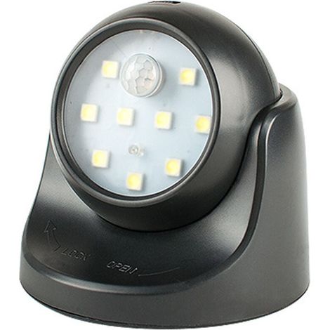 Außenwandleuchte mit Bewegungsmelder, LED-Außenbeleuchtung, batteriebetrieben, kabellose Beleuchtung, 360 Grad dreh- und neigbar (1/4)
