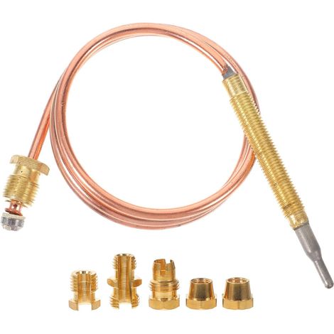 Capteur Thermocouple pour Cheminée et Poêle en Cuivre 600mm Compatible Four et Chauffage Protection Anti-extinction Facile à Réparer (1/5)
