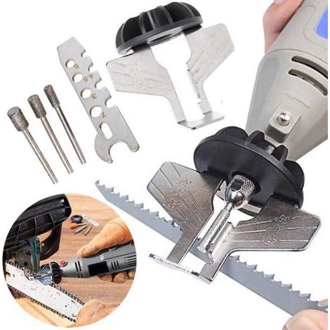 Affûteuse de tronçonneuse - Kit d'affûtage de tronçonneuse, affûteuse électrique, affûteuse dentelée, kit d'accessoires de polissage, perceuse à chaîne