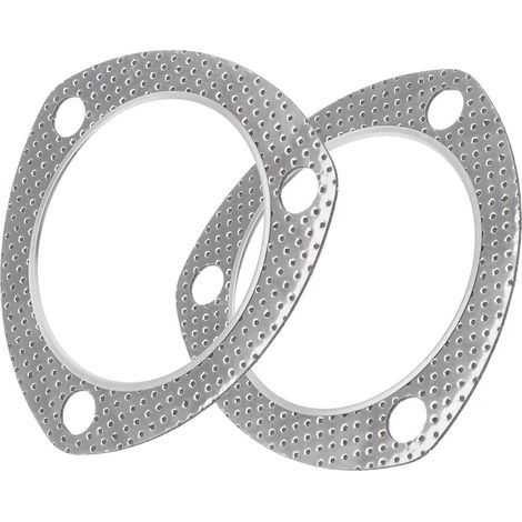 2pcs Joint d'échappement 3 Pouces Joint de Tuyau d'échappement Métallique avec Anneau Renforcé 3 Boulons Bride Industrielle (1/5)
