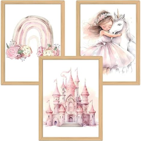Girl's Wall Decoration Poster Princess 30 x 40 cm