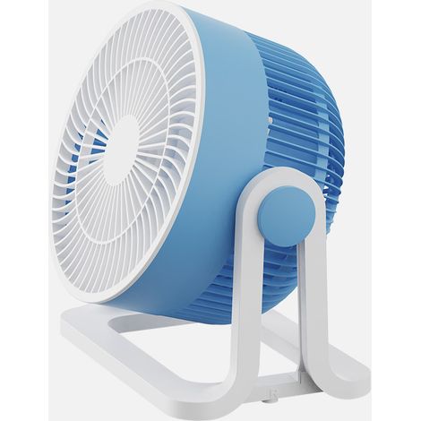 Funchal Tischventilator, blau, 32 W, 3 Flügel, 3 Geschwindigkeitsstufen, verstellbar, 24 x 25 x 15,5 cm (1/4)