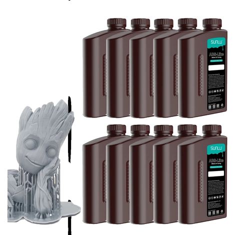 Resina fotopolimerica tipo ABS, altamente versatile, prestazioni affidabili, 10 kg, grigio chiaro. (1/2)