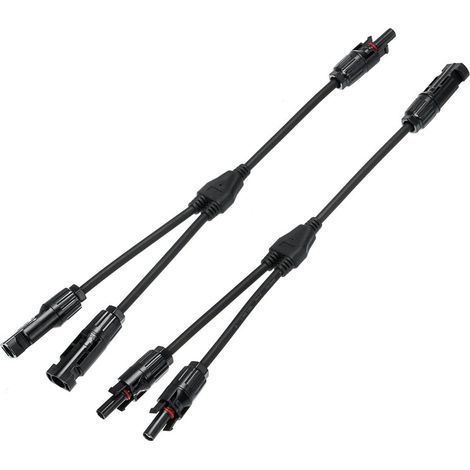 1x Pair of solar panel connectors (1 to 2 prongs), MC4 durable and economical for families (1 to 2) (1/5)