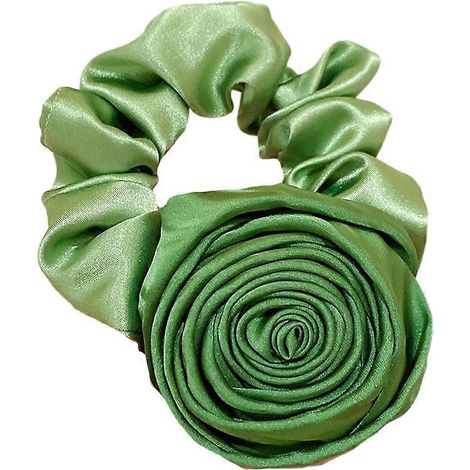 Chouchous en forme de gros intestin, élastiques à cheveux en satin à grosses fleurs (1/5)