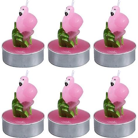 Bougie flamant rose (6 pièces) (1/3)