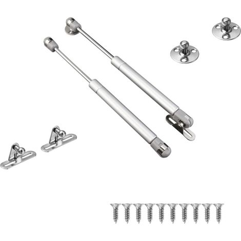 2PCS 100N Vérin à Gaz Vérins Meuble Hydraulique Ressort Amortisseurs à Gaz Bras Pneumatique pour Levage de Porte Armoire Meuble Cuisine Placard Penderie à Chambre Amortisseur charniè
