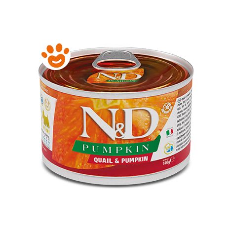 Farmina Dog N&D Pumpkin Adult Mini Quaglia e Zucca - Lattina 140 Gr - Cibo Umido Cani