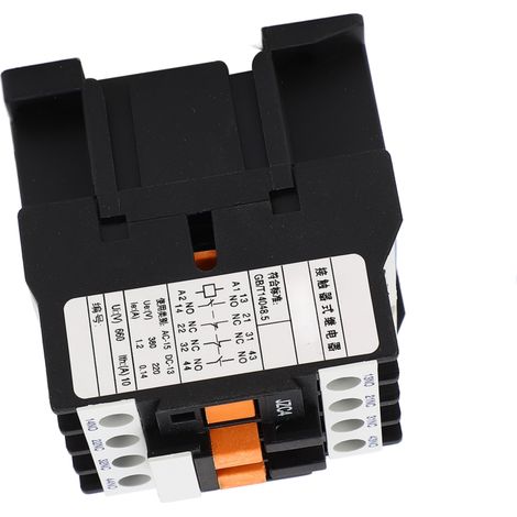 Contacteur électrique bipolaire triphasé 2NO 2NC, relais intermédiaire pour distribution d'énergie 24 V (1/5)