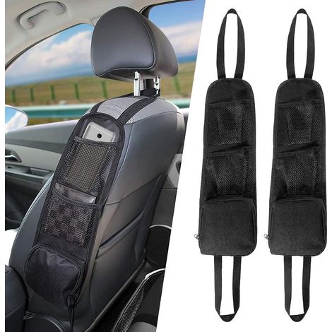 Organisateur latéral de siège de voiture, Organisateur de siège de voiture pliable, Étanche, Sac de suspension de siège de voiture multifonctionnel, Organisateur de voiture (1/5)