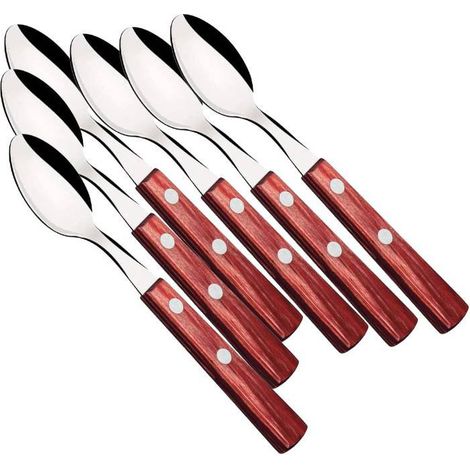 Tramontina cucchiaini caffè Polywood acciaio inox marrone Set 6 Pezzi 15 cm