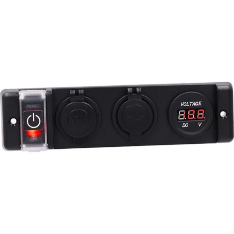 Panel de Enchufes para Cargador de Coche con Puertos Usb Panel Marino para Automóvil (1/5)