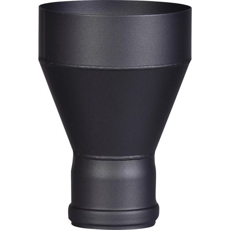 FireFix Rauchrohr-Erweiterung schwarz 21,5 x 15 cm schwarz Kaminrohr