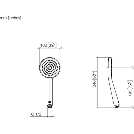 Dornbracht 28025979-470010 Douchette main SERIENNEUTRAL 28025979