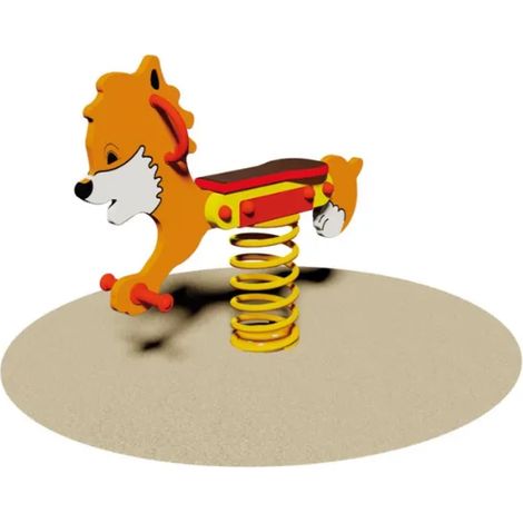 Gioco a molla Leoncino 865 multistrato okoum&eacute H55cm EN 1176 bambini 3-8 anni