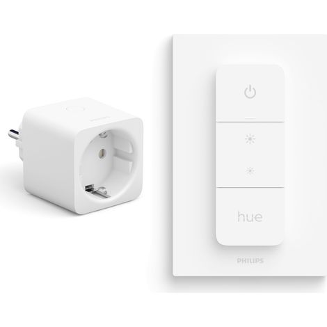 Philips Hue Pack avantagé avec 1 Hue Prise intelligente pour la Belgique et la France (type E) et 1 Hue Variateur de lumiere - Hue Accessories (1/5)