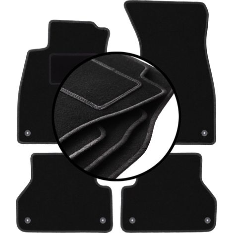 Juego de alfombrillas de terciopelo para: Audi A4 B9 Sportback, sedán, familiar, Avant, Allroad (2015-) (1/5)
