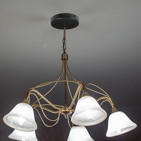 Canopy Lamp - Metal Ceiling Canopy for Chandeliers and Pendant Lights, Cable Cover for Living Room, Kitchen, Restaurant, Cafe (1/4)