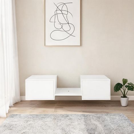 Meuble à chaussures 2 portes 189 cm blanc en pin et MDF (1/5)