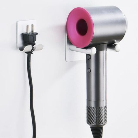 Porte Seche Cheveux. Support Sèche-Cheveux Mural Adhesif.Porte Seche Cheveux sans Percage pour Dyson. Accroche Rangement Seche Cheveux pour Salle de Bain (1/4)