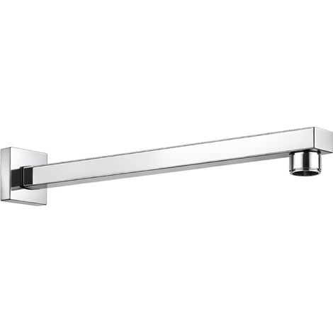 Braccio Doccia Quadro Ottone Cromato per Soffioni Lunghezza 20 cm AER