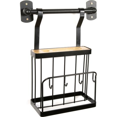 Bloc à couteaux, porte-planches à découper, étagère de rangement, support pour ustensiles de cuisine avec égouttoir