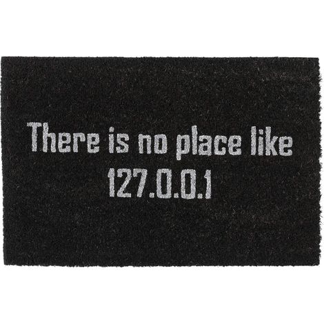 Paillasson en Coco There is no Place Like 127.0.0.1, Tapis Nerd, intérieur (1/5)