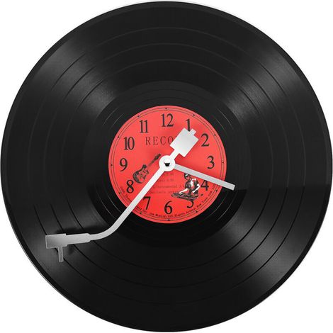 Ultra-quiet wall clock in the shape of a vinyl record (1/4)