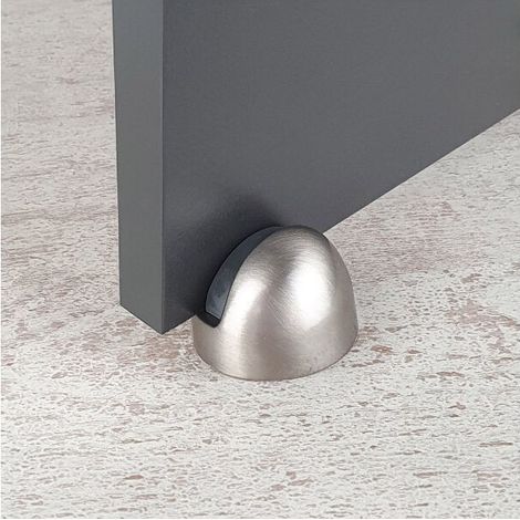 Ouvre&Déco - Butée de porte sol DEMI-LUNE REHAUSSE, Laiton gris nickel mat - Ouvre&Déco - Butée de porte sol DEMI-LUNE REHAUSSE, Laiton gris nickel mat (1/5)
