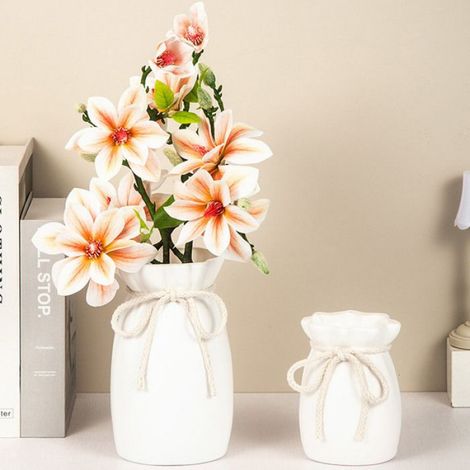 Vase à fleurs en plastique,Vase décoratif nordique d'art moderne pour décoration de mariage,salon,bureau et de chambre à coucher-S (1/4)
