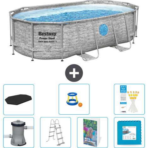 Bestway Power Steel Oval - 427x250x100 cm - 8-teilig  S570 (1/4)