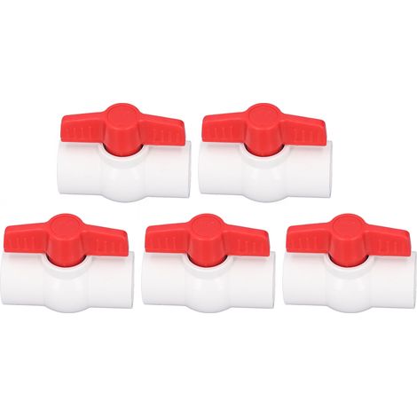 5-teiliges PVC-Kugelhahn-Set für 20-mm-Wasserrohre, Schnellkupplung für Schlauch und Rohr