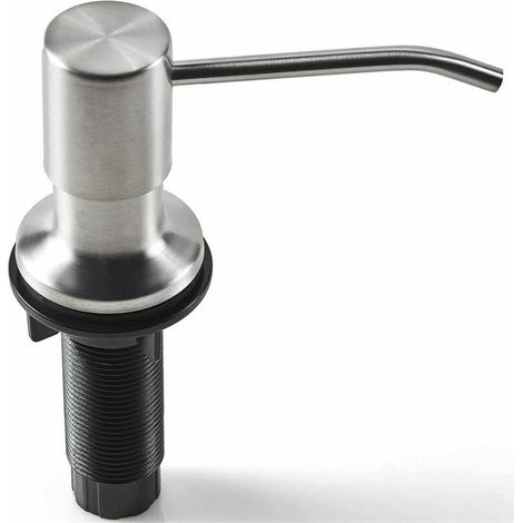 Eingebauter Spülmittelspender für die Küchenspüle (Edelstahl aus gebürstetem Nickel) aus Edelstahl, mit 500-ml-Reservoir mit großem Fassungsvermögen, einfaches Befüllen von oben, Lila (1/5)