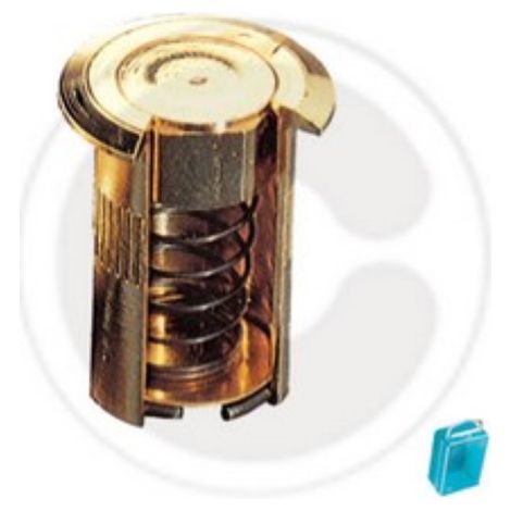 pozzetto in ottone a molla   12 mm antipolvere porta porte finestre