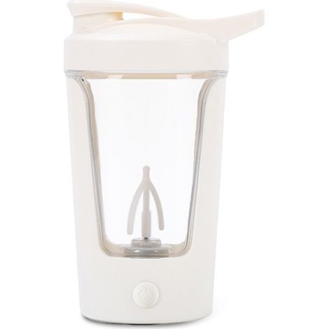 Gobelet mélangeur électrique, batterie intégrée de 500 mAh, pour protéines et poudres, 450 ml, étanche, couvercle amovible, boîtier en plastique résistant aux chocs et à la température, idéal pour la (1/5)
