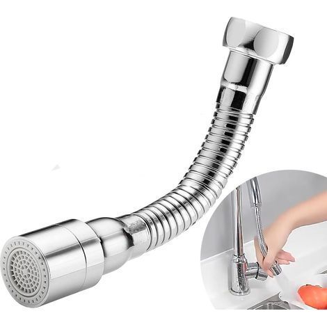 1 Rallonge Robinet 14cm Acier Inoxydable Orientable Compatible G1/2 M22 Cuisine Salle De Bain (1/5)
