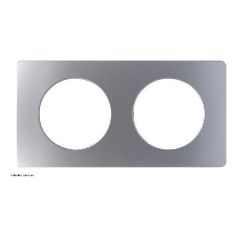 PLAQUE 2 POSTES ALU SATINE Céliane 2024 - CP1702 - Legrand