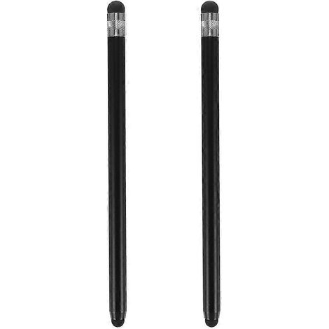 Lot de 2 stylets de précision universels pour écrans tactiles de tablettes et téléphones.-1X14CM-Black (1/3)