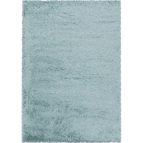 Tapis Salon Shaggy Poils Longs Fibre Doux MOELLEUX (Bleu Turquoise - 80x150cm) (1/5)