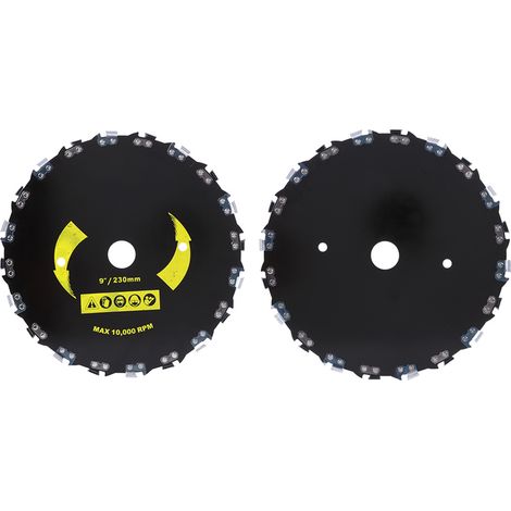 Lame de rechange en acier à haute teneur en carbone pour scie circulaire et débroussailleuse (9 pouces, 20 dents) (1/5)