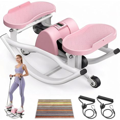 Mini Rock Stepper pour Maison, Stepper Fitness Appartement Mouvement Latéral Silencieux Respectueux des Articulations pour Hanches, Jambes, Fessiers (1/5)