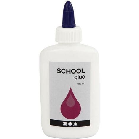 Colle blanche - 100 ml - Transparent - Puissant - Soluble à l'eau