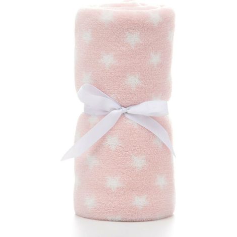SHINING HOUSE Weiche Bebe Plaid-Fleece-Baby-Geburtsdecke für Mädchen und Jungen als Geschenk zur Geburt, 75 100 cm, Rosa (1/5)