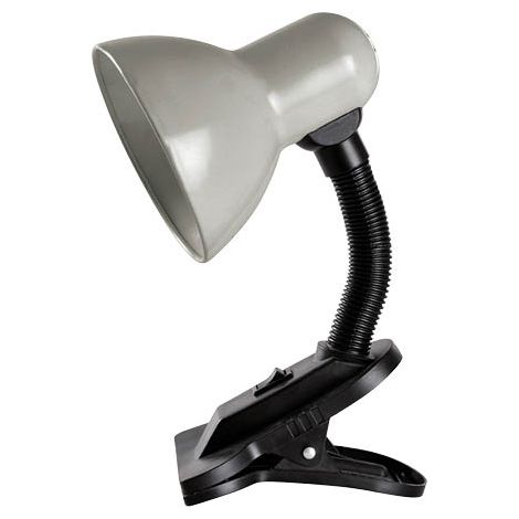 Lampada da scrivania con morsetto Saidu E27 Grigio