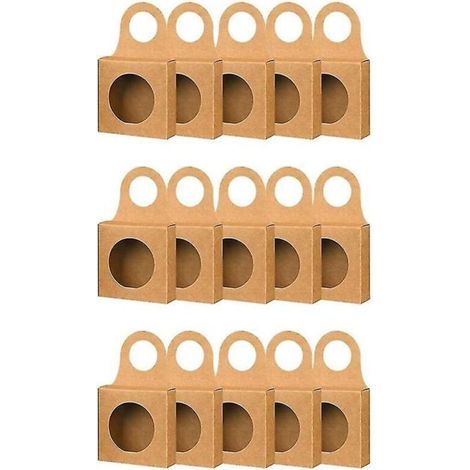 Lot de 25 boîtes à vin avec fenêtre, boîte à charcuterie, boîte à vin, boîtes cadeaux pliables à suspendre (1/3)